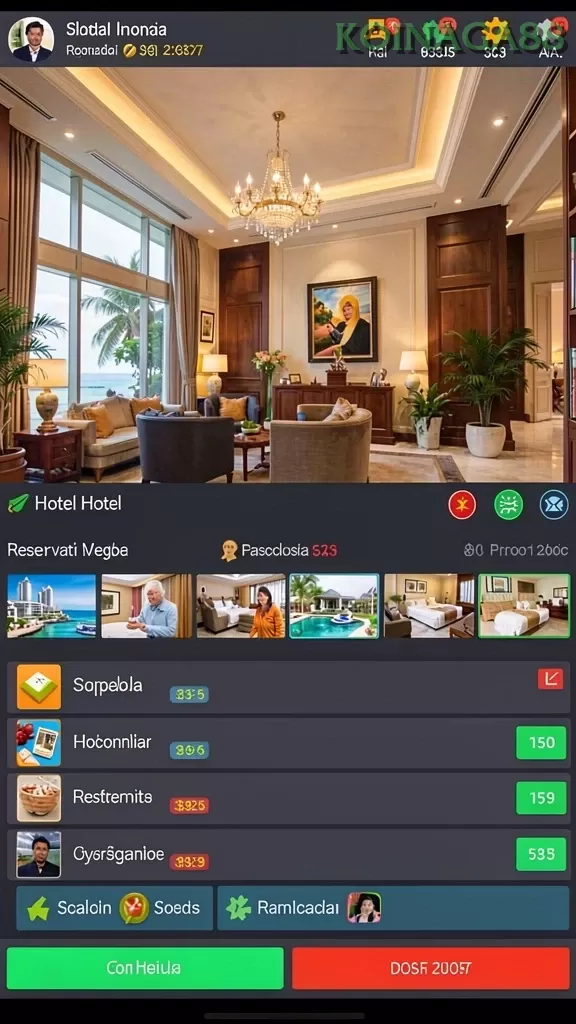 Cuplikan layar AA666 — menu navigasi